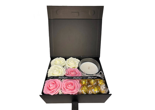 White and Pink rose box