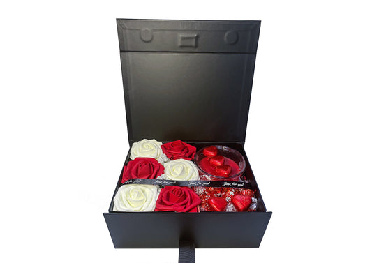White & Red rose box